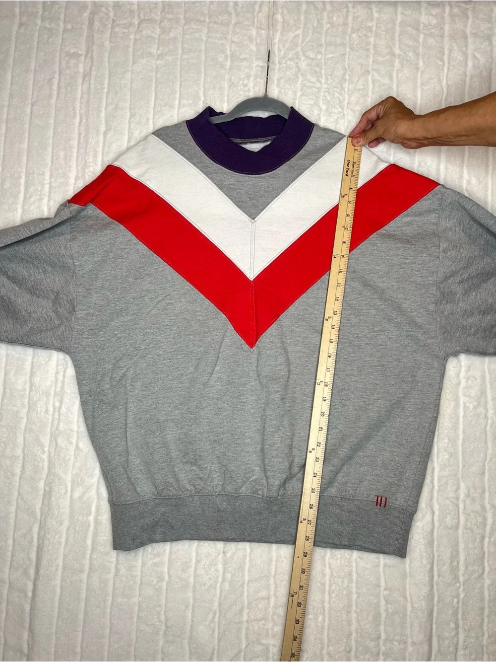 BDG Urban Outfitters Vintage Style Chevron Colorblock Mock Neck Sweatshirt Med